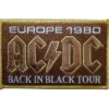 AC/DC : Europe 1980 back in black tour - Kangasmerkki
