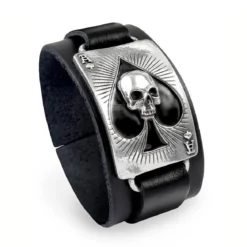Alchemy Gothic Ace Of Dead Spades - Nahkaranneke