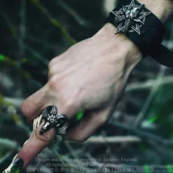 Alchemy Gothic Baphomet - Nahkaranneke