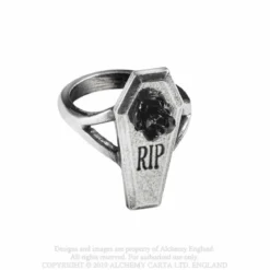 Alchemy Gothic Pewter RIP Rose- Sormus