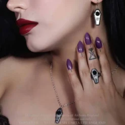 Alchemy Gothic Pewter RIP Rose- Sormus