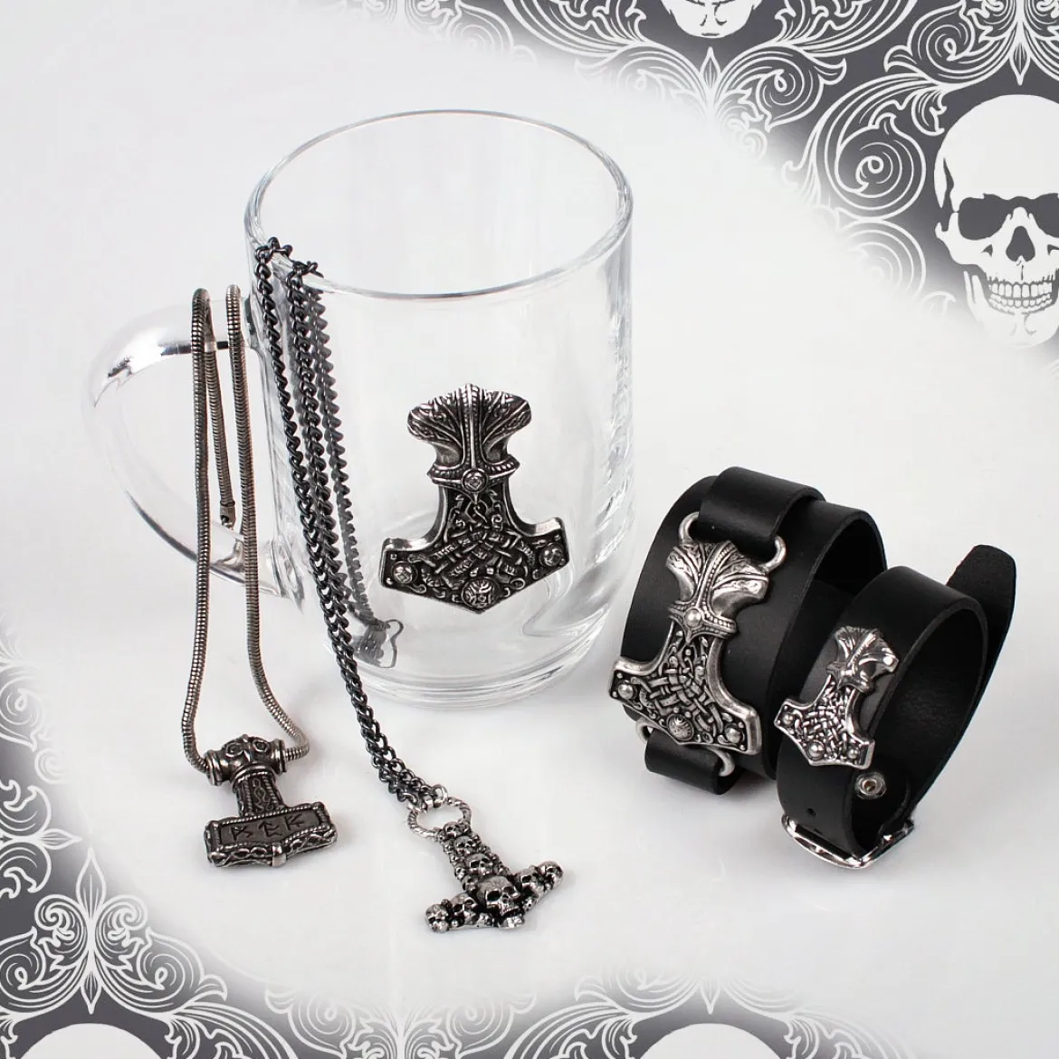 Alchemy Gothic Thorshammer - Nahkaranneke