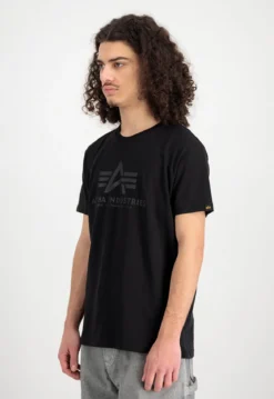 Alpha Industries Basic Carbon - T-Paita, black/black