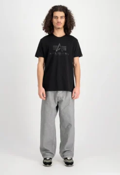 Alpha Industries Basic Carbon - T-Paita, black/black