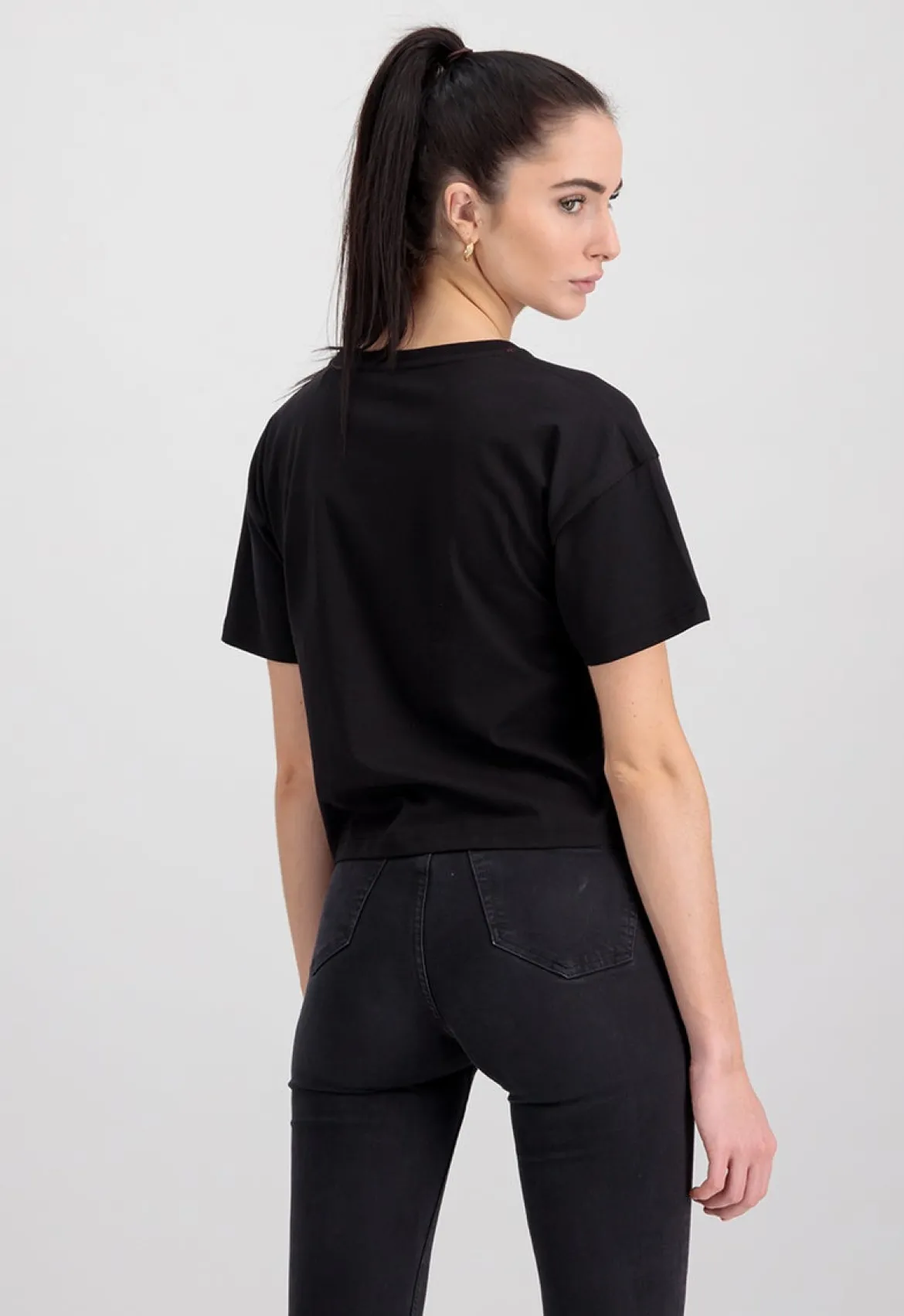 Alpha Industries Basic Holo print - T-Paita, musta