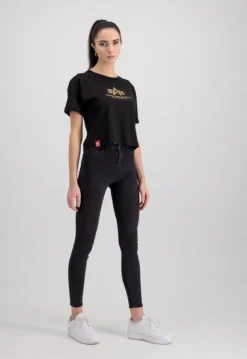 Alpha Industries Basic Holo print - T-Paita, musta