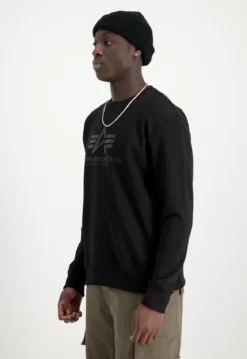 Alpha Industries Basic Sweater Carbon - Collegepaita, musta