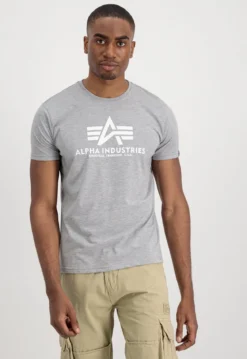 Alpha Industries Basic - T-Paita, vaalean harmaa