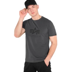 Alpha Industries Basic - T-Paita, grey black