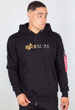 Alpha Industries Label - Huppari, musta
