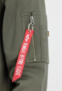 Alpha Industries Label - Huppari, dark olive