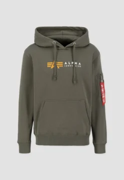 Alpha Industries Label - Huppari, dark olive