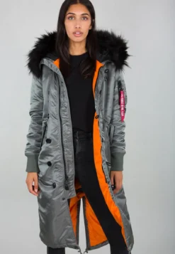 Alpha Industries Long Fishtail- Talvitakki, vintage green