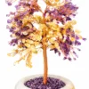 Ametisti & keltainen kvartsi - Kristallipuu, 25 cm