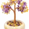 Ametisti & keltainen kvartsi - Kristallipuu, 15cm