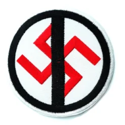 Anti Nazi white - kangasmerkki