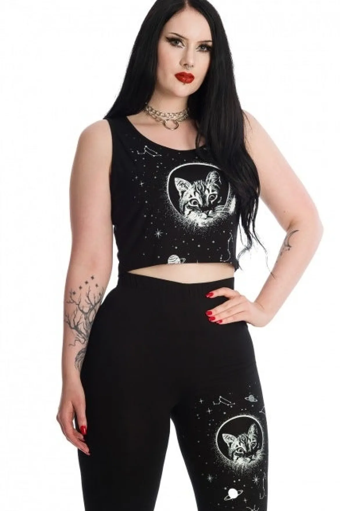Banned Space Kitty - Crop toppi