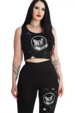 Banned Space Kitty - Crop toppi