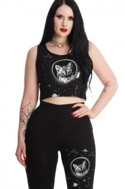 Banned Space Kitty - Crop toppi