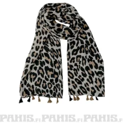 Beige leopardi huivi