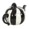 Black and White Striped Pumpkin - Teekannu