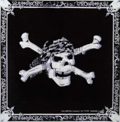 Black Pirate Skull - Bandana huivi