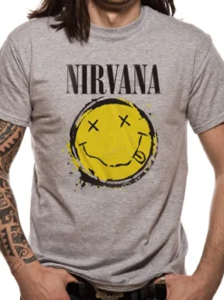 Bändipaidat Nirvanahappy face Splat - T-paita