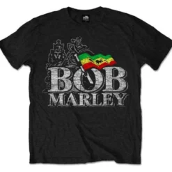 Bob Marley Distressed logo - T-paita