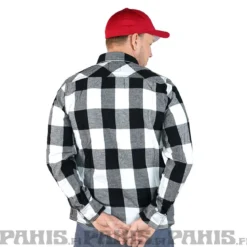 Brandit Check - kauluspaita, Black White