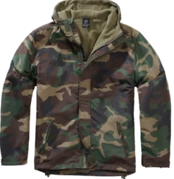 Brandit Frontzip - Tuulitakki, woodland