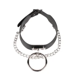Bullet 69- Choker, Ring and chain, black