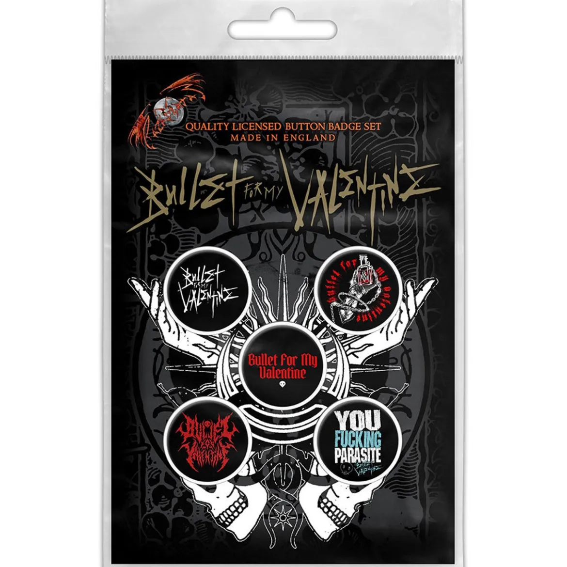 Bullet For My Valentine: Logo - Pinssi setti 5kpl