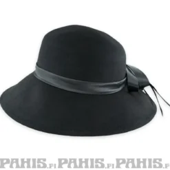 Bullet69 Hattu - Black felt with bow and feathers