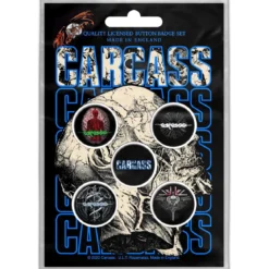 Carcass: Necro Head- Pinssi setti 5kpl