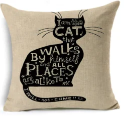 Cat Silhouette - Koristetyynynpäällinen