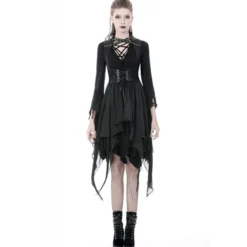 Dark In Love Punk Asymmetric Chiffon – Liivi
