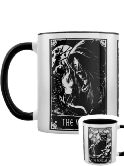 Deadly Tarot The Witch, The Cauldron & The Familiar - kaksivärinen muki