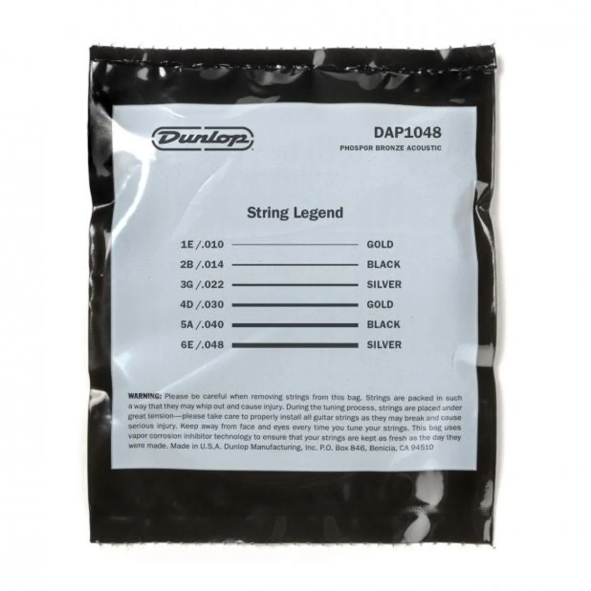 Dunlop 10-48Phosphor bronze - Teräskielet akustiseen kitaraan