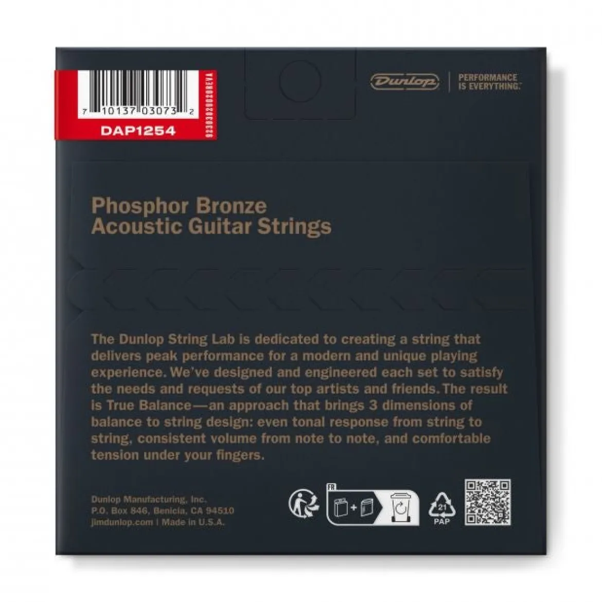 Dunlop 12-54Phosphor bronze - Teräskielet akustiseen kitaraan