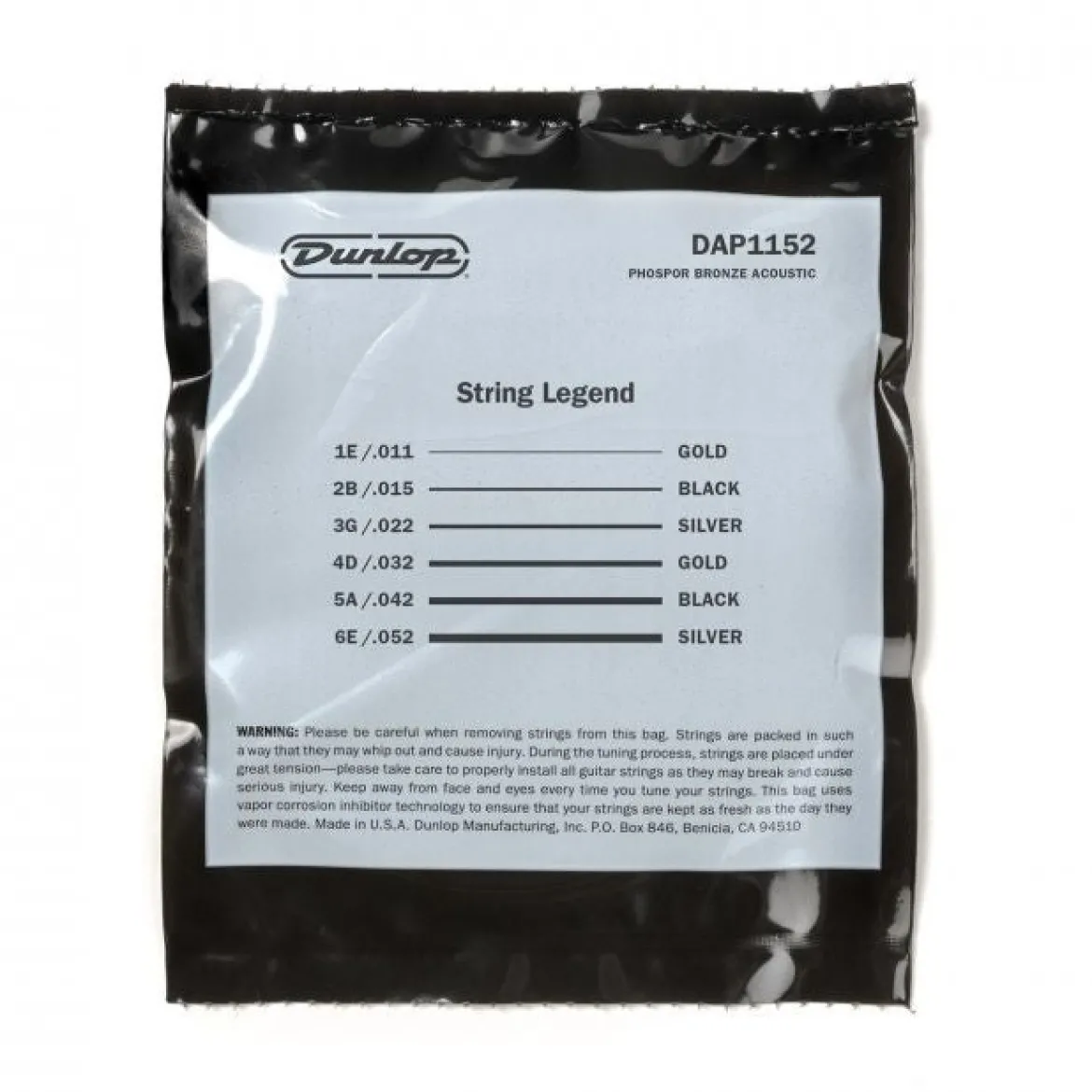 Dunlop 11-52Phosphor bronze - Teräskielet akustiseen kitaraan