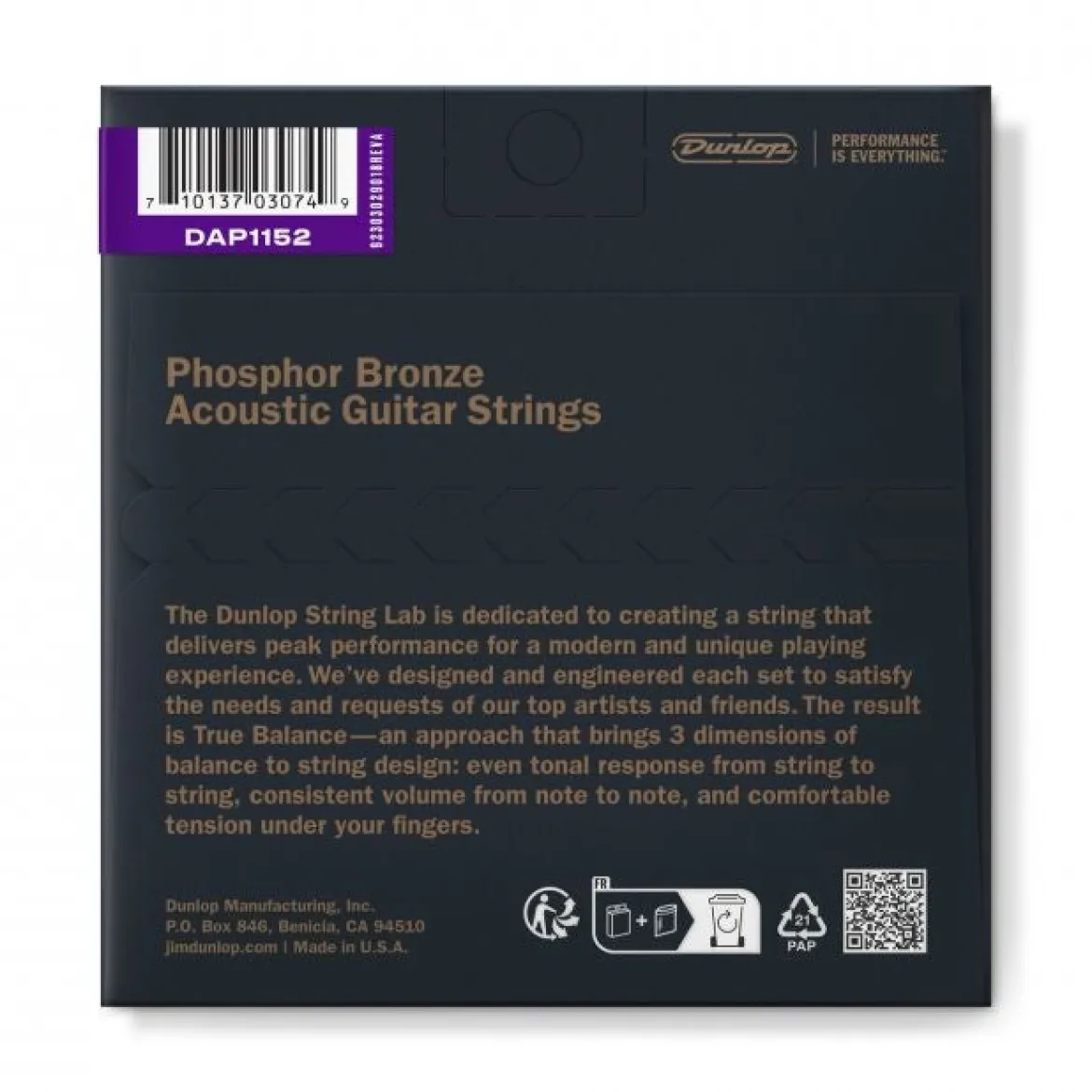 Dunlop 11-52Phosphor bronze - Teräskielet akustiseen kitaraan
