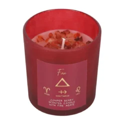 Fire Element Juniper Berry Crystal Chip - Kynttilä