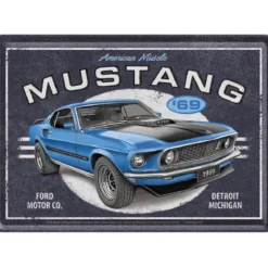 Ford Mustang - 1969 Mach 1 Blue - Postikortti