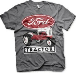 Ford Tractor - T-paita, tummanharmaa