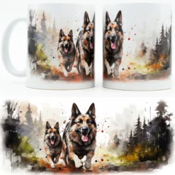 German Shepherds running-Muki
