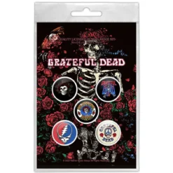 Grateful Dead Skeleton & Rose - Pinssisetti