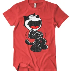 Hand Drawn Felix The Cat - T-paita, punainen