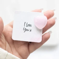 I Love You Rose Quartz - Kristallisydän ja pussi