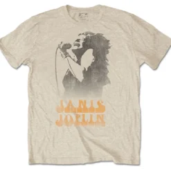 Janis Joplin Working the mic - T-paita