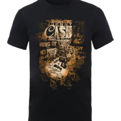 Johnny Cash Guitar Song Titles - T-paita